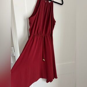 Maroon Midi Flowy Dress